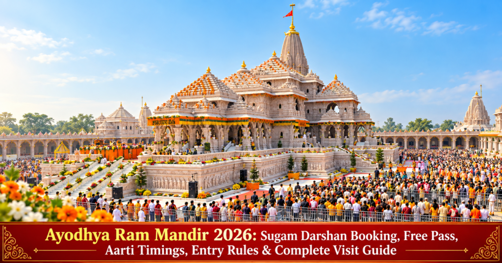 Ayodhya Ram Mandir 2026: Sugam Darshan Booking, Free Pass, Aarti Timings, Entry Rules & Complete Visit Guide